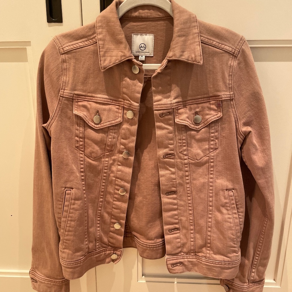 Pink denim jacket